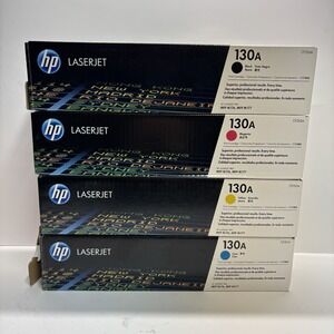 Genuine HP 130A Toner Set 4 Colors CF350A CF351A CF352A CF353A Sealed NEW EXP